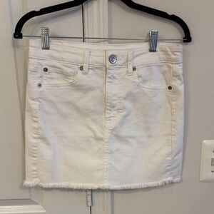American Eagle White Denim Skirt